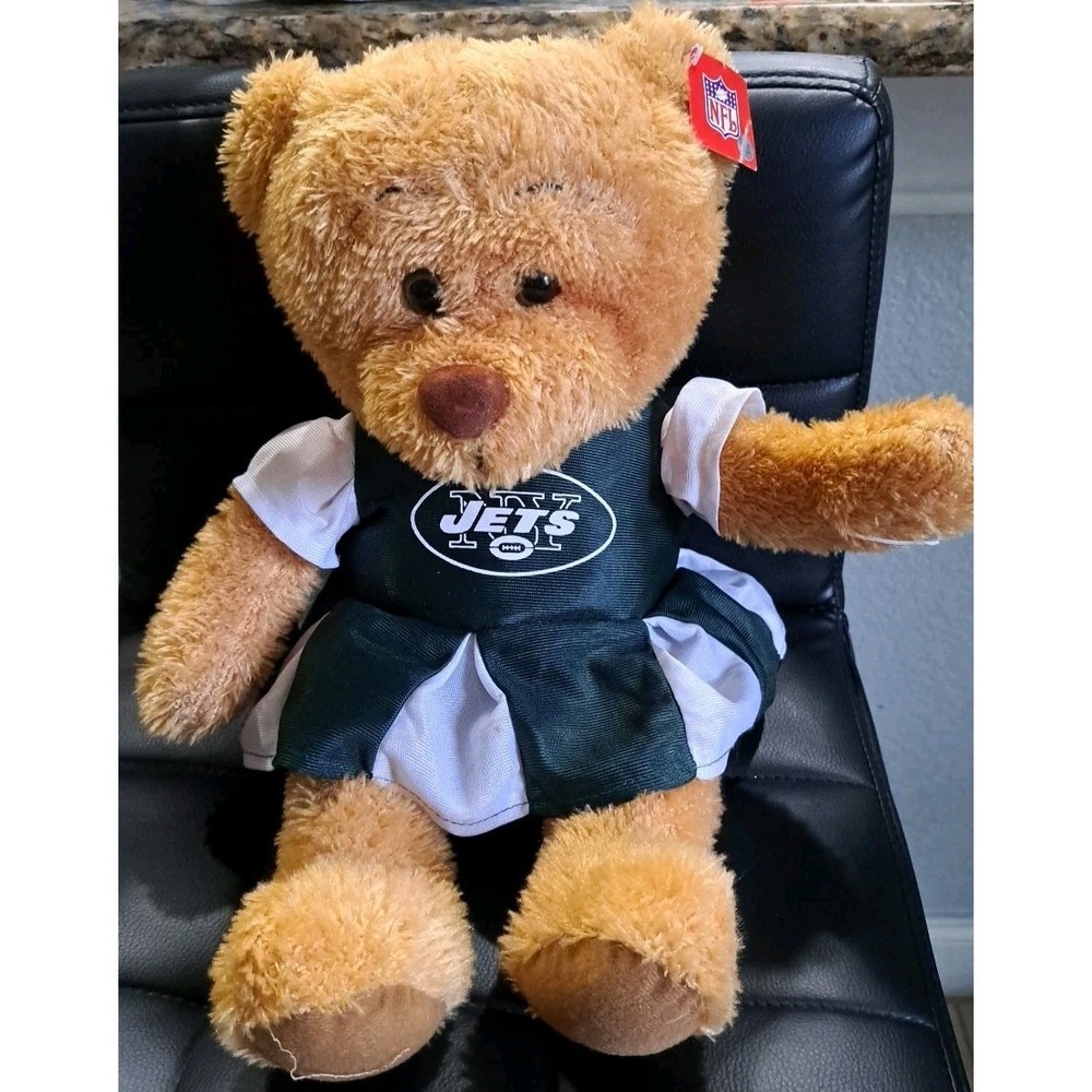 Plush New York Jets NFL Plush Cheerleader Bear Licensed NEW WITH TAGS RARE